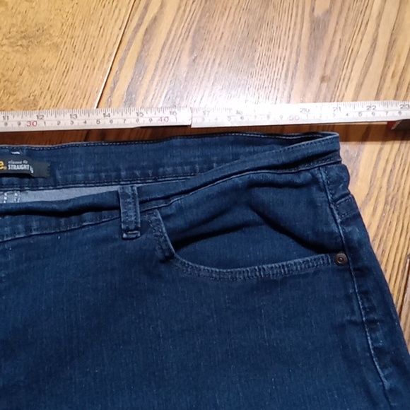 LEE Jeans Women 20 BLUE Denim Preowned CLASSIC FIT STRAIGHT LEG Used Spring - Picture 5 of 12